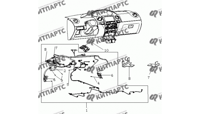 Жгут проводов панели приборов Geely